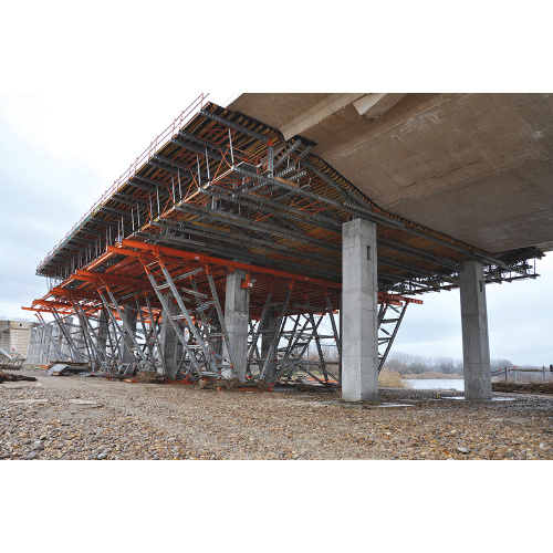 Encofrado de puente de hormigón de vigas continuas