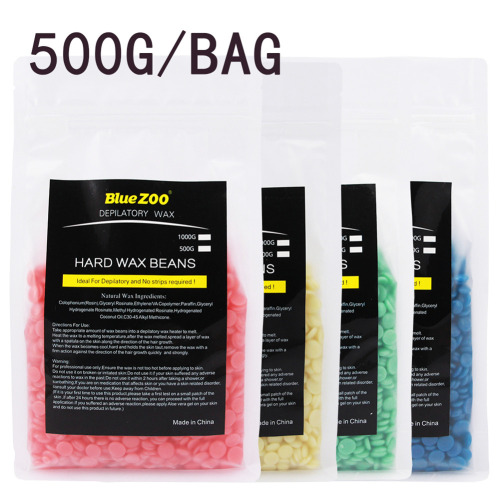 500g Wax Beans Depilatory Wax Pellet Hot Film Hard Wax beans Female Hair Removal No Strip Hard Wax Bead Lavender Tea Rose Scent