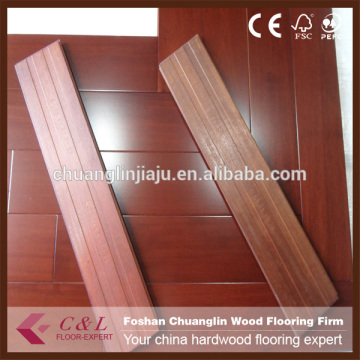 C&L UV prefinished smooth mahogany solid wood flooring