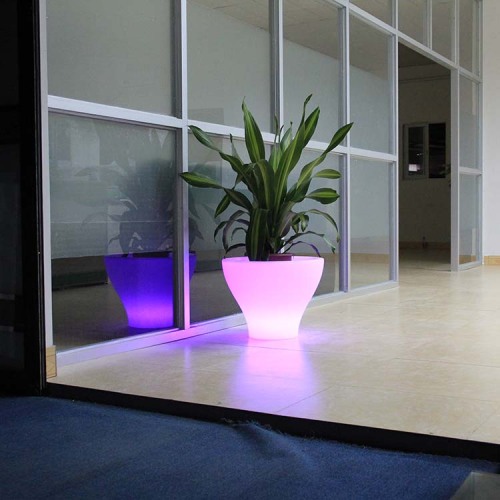 Wholesale Decoration Home Plastic Garden Led Flower Pots