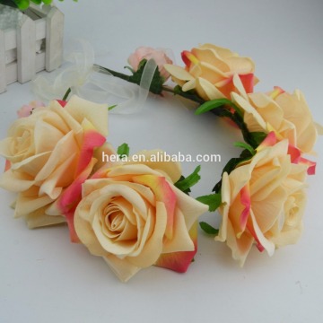 Purchase big yesllow rose flower wreath crown 1098E