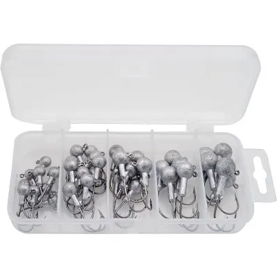 Wholesale Ball Shape Jig Head Hook Lead Combo Fishing Kit