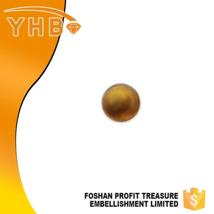 YHB New recommended small size Aurum ceramic flat pearl for sticker sheets