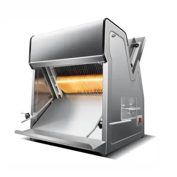 Commercial Bakery Machine: Adjustable Stainless Steel Electric Bread Slicer with New Motor for Toast and Bread Cutting
