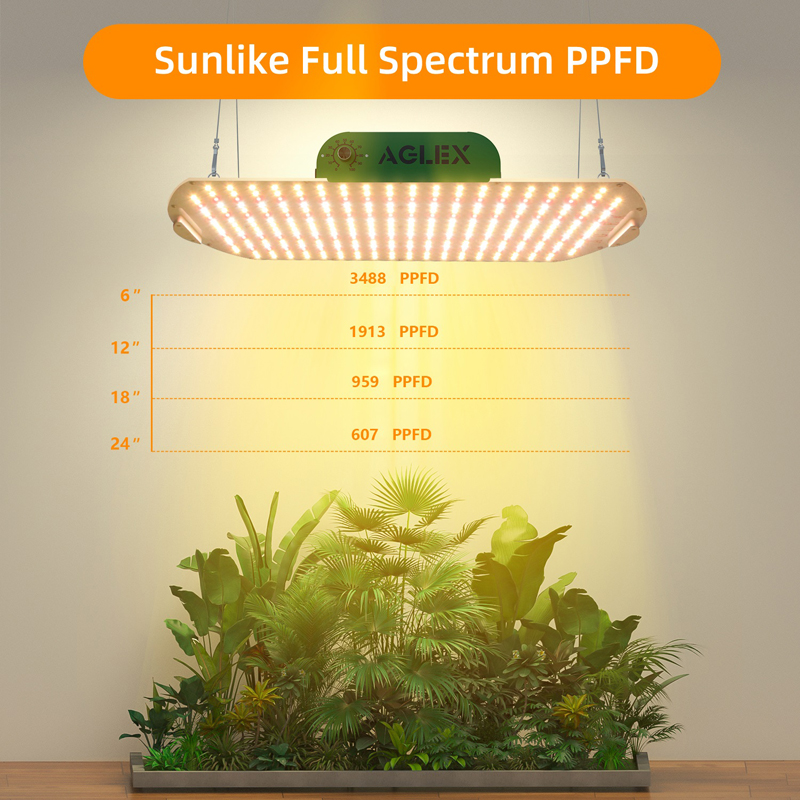 LED tumbuh ringan spektrum penuh hidroponik K2000