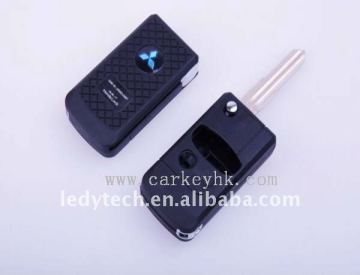 Mitsubishi flip modified car remote key case& key shell& key blanks