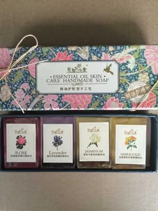 Rose essential oil whitening beauty facial soap