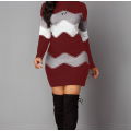 Mini sweter bodycon z długim rękawem