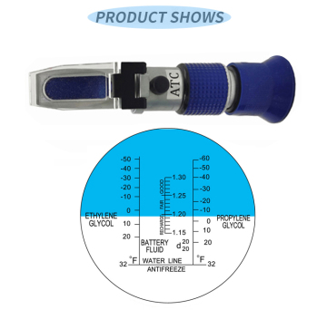 Pure Aluminium 3-in-1 Antifreeze Coolant Refractometer for Freezing Point Check