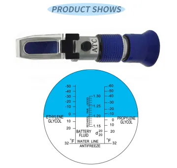 Pure Aluminium 3-in-1 Antifreeze Coolant Refractometer for Freezing Point Check