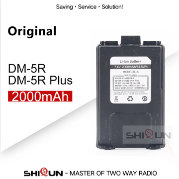 Original Baofeng DM-5R walkie talkie spare battery 2000mAh Portable radio battery for DM 5R and DM 5R plus UV-5R Battery 3800mAh