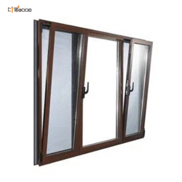 UPVC -Rahmen -Casement -Fenster: Grilldesign von französischen und deutschen Marken wie Veka, die ein Triple- und Doppelglasur mit temperiertem Glas für passives Hausbau anbieten