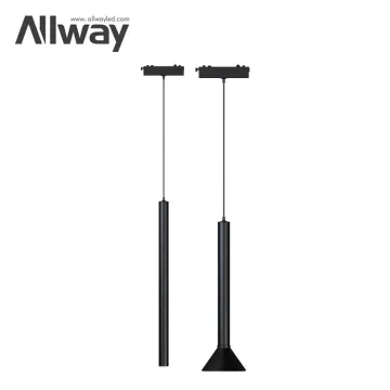 ALLWAY Adjustable Magnetic Track Lighting System: 8 Watt LED Pendant Light with Aluminum Housing - Perfect for Indoor Shops