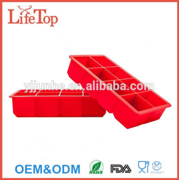 Large Red Stackable Silicone Ice Cube Trays Set of 2