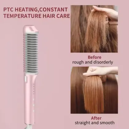 Puffed spray styling hairdryer straightening comb