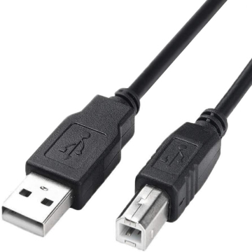 Schwarzes USB 2.0 -Druckerkabel - Typ A zu Typ B für Epson, Canon, HP