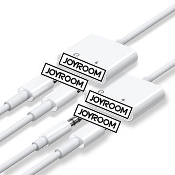 Joyroom Charger Cable Adapter: USB 8pin to 3.5mm Aux for iPhone iPad iPod Touch