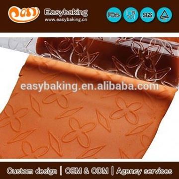 Wholesale leaves and diamond fondant cake decorating custom acrylic rolling pins