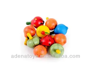 Wooden kids educational DIY promotional gift Toys Wooden Top-FRUIT
