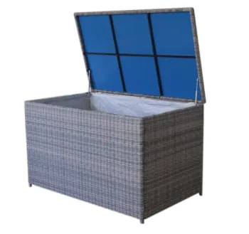 Customized Color Rattan Outdoor Storage Box for Garden Tools