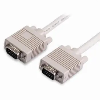 D-SUB 15-pin Molded VGA Cable with Low Signal Loss, Made of 75 Ohms Mini Coax Video Wire
