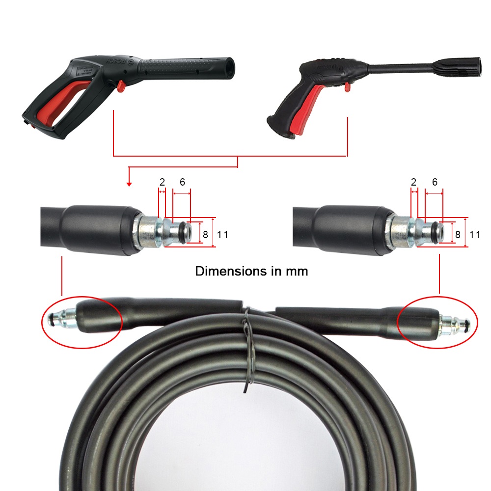 15m 5800psi αντι-twist High Presher Hose