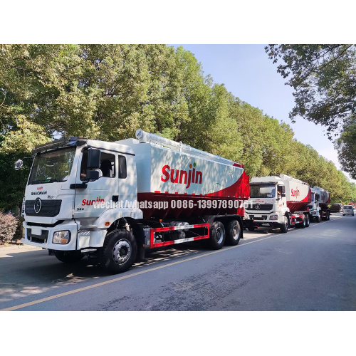 Shacman H3000 6x4 35cbm Animal/pollo/aves de corral/camión de transporte de alimentación agrícola (sistema hidráulico)