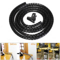 for PC TV 1m 10mm Cable Banding Loom Storage Organizer Spiral Wrap Tidy Cord Wire