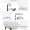 Silla de comedor moderna con estructura de metal de tela