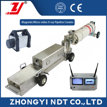 NDT Magnetic / Micro-wave Video Controlled X-ray pipeline Crawler
