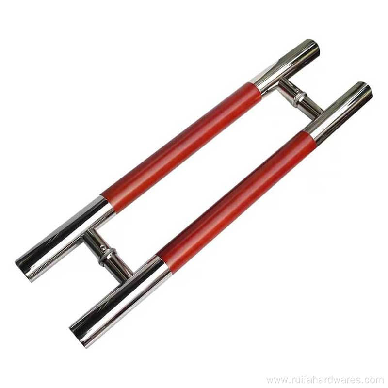 Red Stainless Steel Door Handle For Glass Door