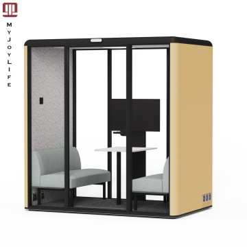 Modern Soundproof Meeting Phone Booth for Work and Recording