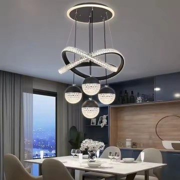 Modern Gold Round Circle Pendant Lamp for Bedroom Luxury Design