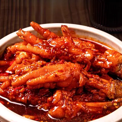 Korean-style spicy chicken feet