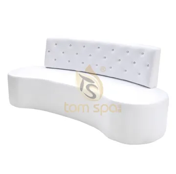 White leather waiting chair for office