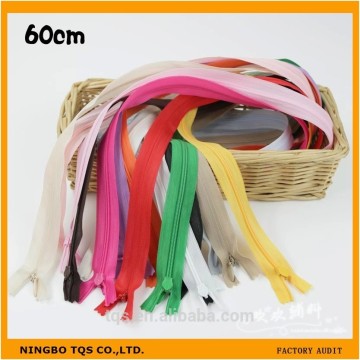 Fashion 3# 60cm Clothing Bag Using Puller Nylon Lace Tape Invisible Zipper