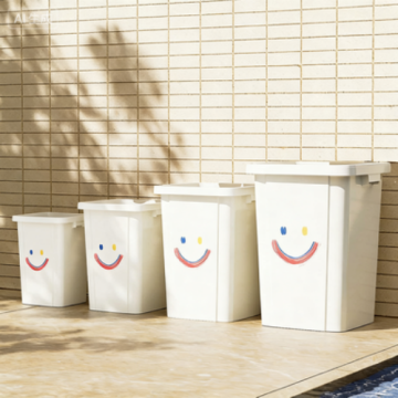 Modern Square Commercial Trash Bin for Home and Kitchen Use