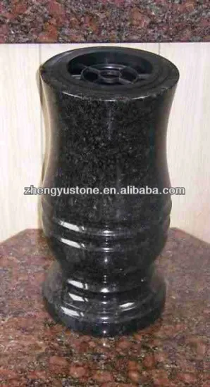funeral black stone vases