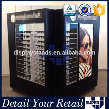 2016 new design sunglass wooden display cabinet eyewear stand for sale