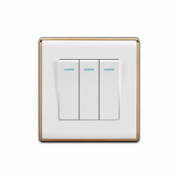 3 Gang 1 Way & 3 Gang 2 Way Home Electrical Switches, 16A 250V Light White Socket with 3 Year Warranty