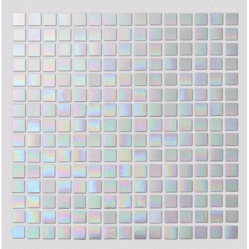 White Pearl Watercolor Glass Mosaic Tiles For Kitchen