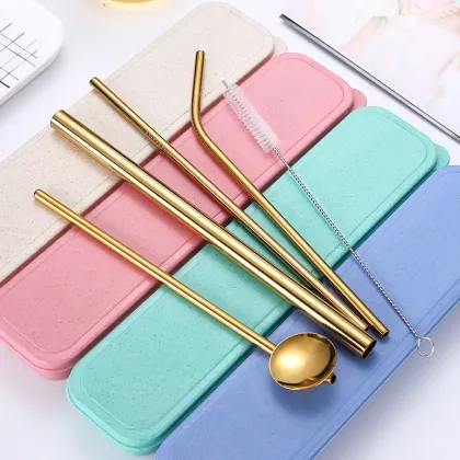 Drinking Boba Straw Stainless Steel Metal Straw