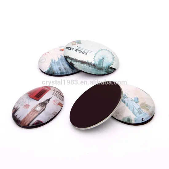 Cities landscape design crystal glass fridge magnet
