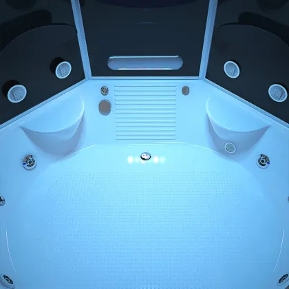 luxury  steam shower room with jacuzzi/whirlpool bath