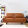 Chesterfield Leather Upholstered Loveseat Armrest Sofa