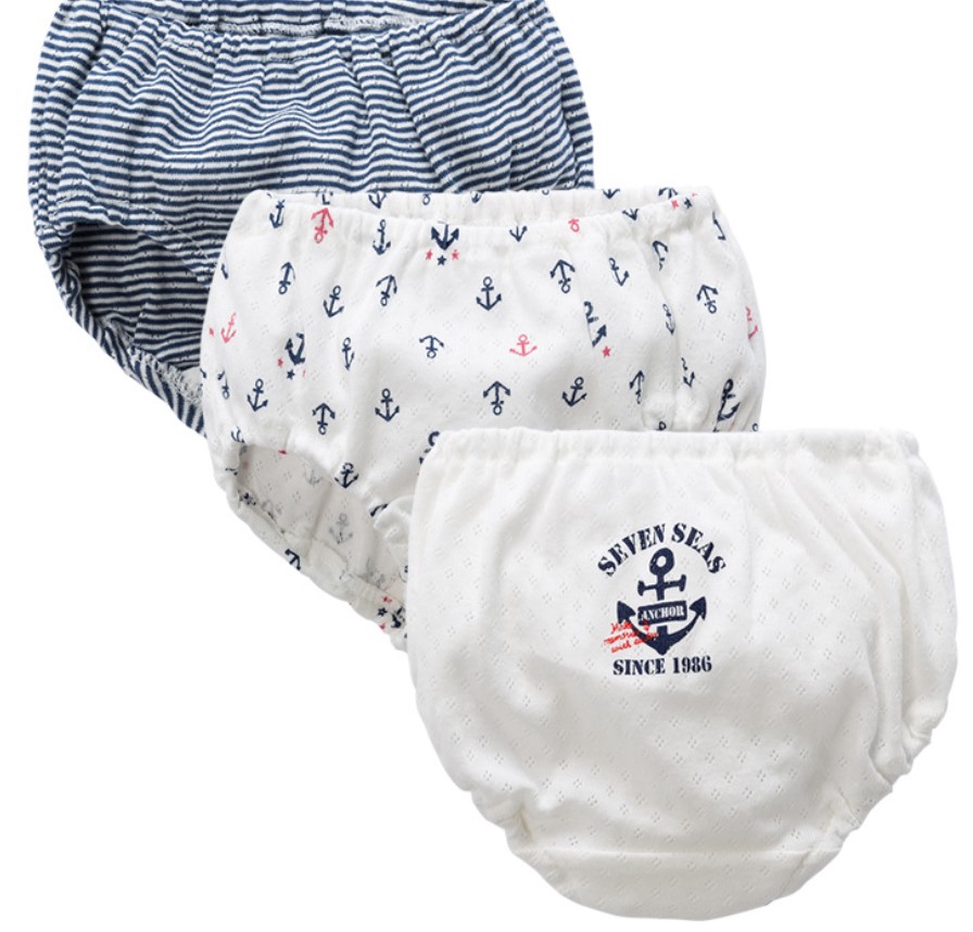 High quality 3 pieces of children's underwear children's cat shorts soft cotton Teenage Boys Striped underwear 1-14 years old