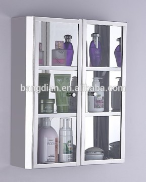 Fashionable stainless steel bathroom vanity mirror cabinet