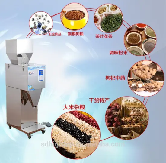 Tea powder particles drug quantitative filling machine 10-999g