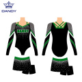 Custom red long sleeves cheerleading training outfits