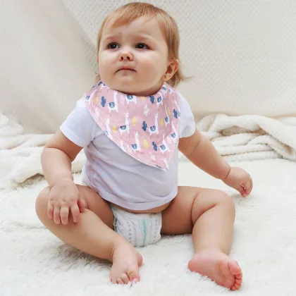 100% Organic Cotton Bibs Baby Bandana Drool Bibs for Boys and Girls Super Soft Unisex Absorbent Newborn Bibs